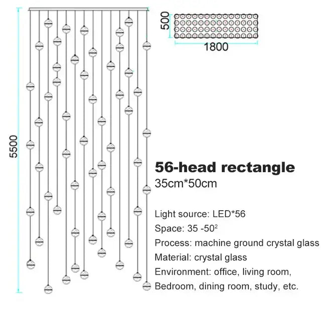 Decorbites crystal ball chandelier dining room led pendant light