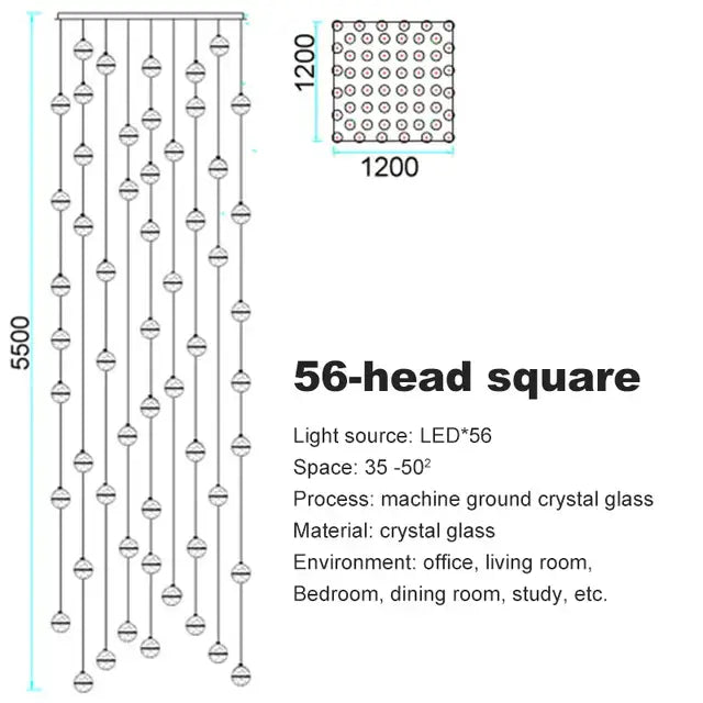 Decorbites crystal ball chandelier dining room led pendant light