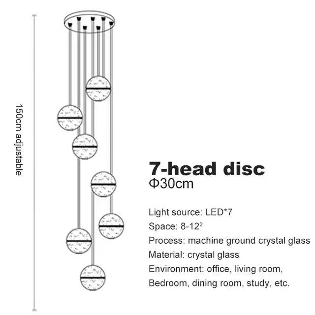 Decorbites crystal ball chandelier dining room led pendant light