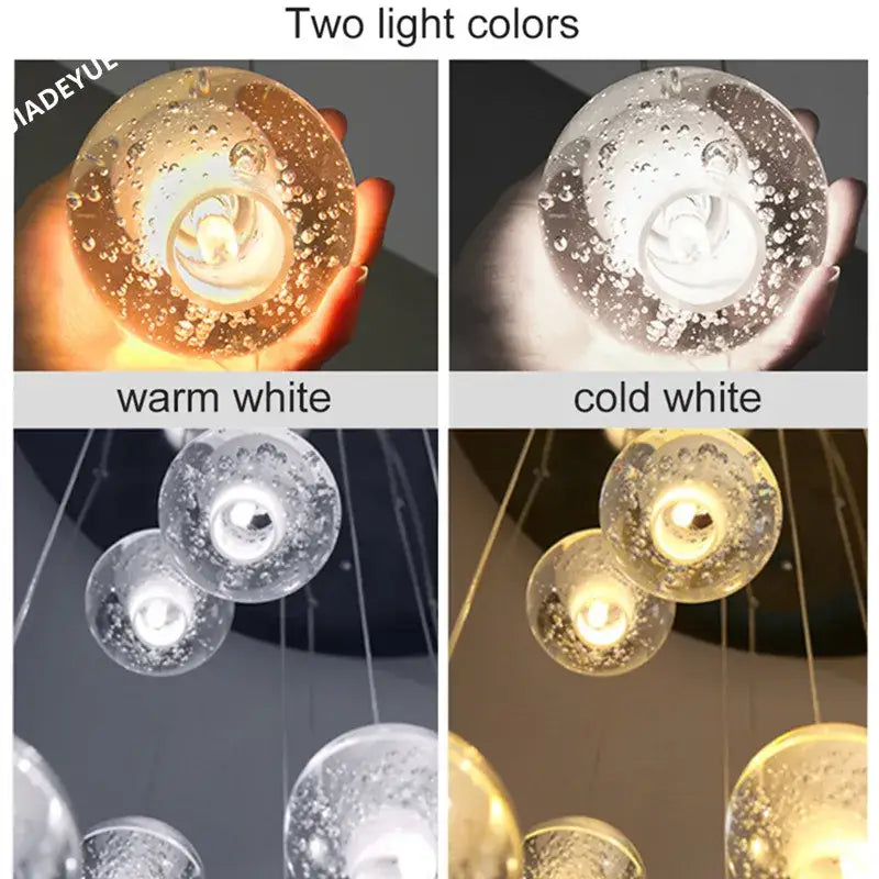 Decorbites crystal ball chandelier dining room led pendant light