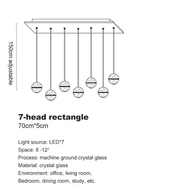 Decorbites crystal ball chandelier dining room led pendant light