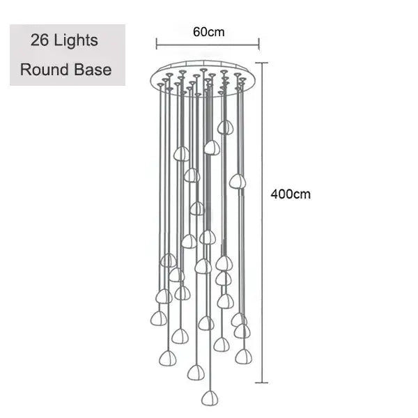 Decorbites crystal ball chandelier staircase pendant light for dining room