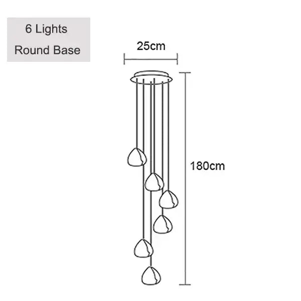Decorbites crystal ball chandelier staircase pendant light for dining room