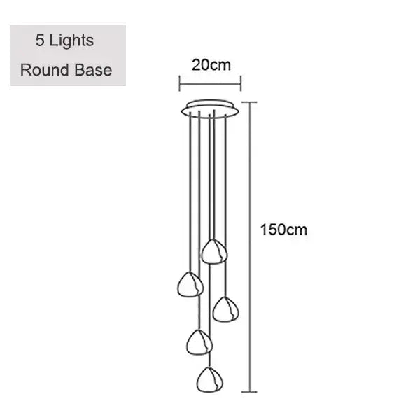 Decorbites crystal ball chandelier staircase pendant light for dining room
