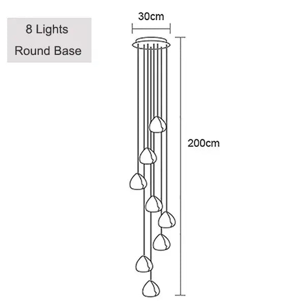 Decorbites crystal ball chandelier staircase pendant light for dining room