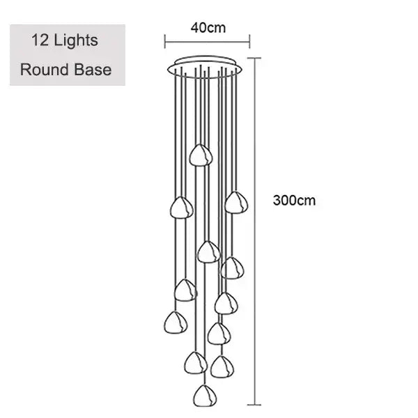 Decorbites crystal ball chandelier staircase pendant light for dining room