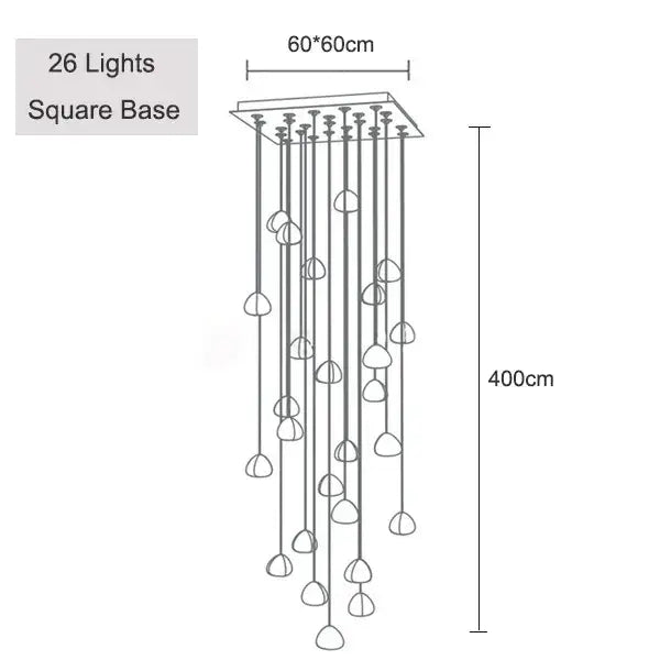 Decorbites crystal ball chandelier staircase pendant light for dining room
