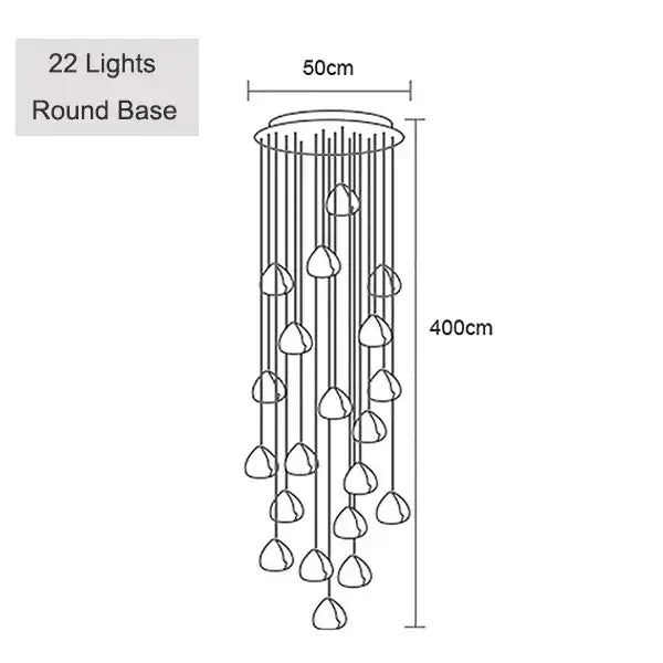Decorbites crystal ball chandelier staircase pendant light for dining room