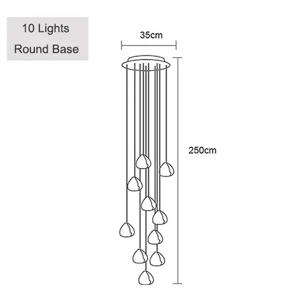 Decorbites crystal ball chandelier staircase pendant light for dining room