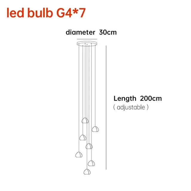 Decorbites crystal ball chandelier staircase pendant light for dining room