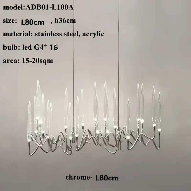 Decorbites crystal branch chandelier gold dining room led light