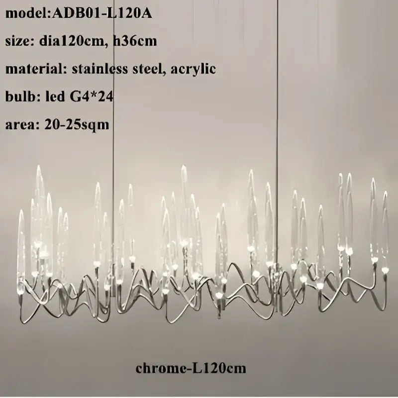 Decorbites crystal branch chandelier gold dining room led light