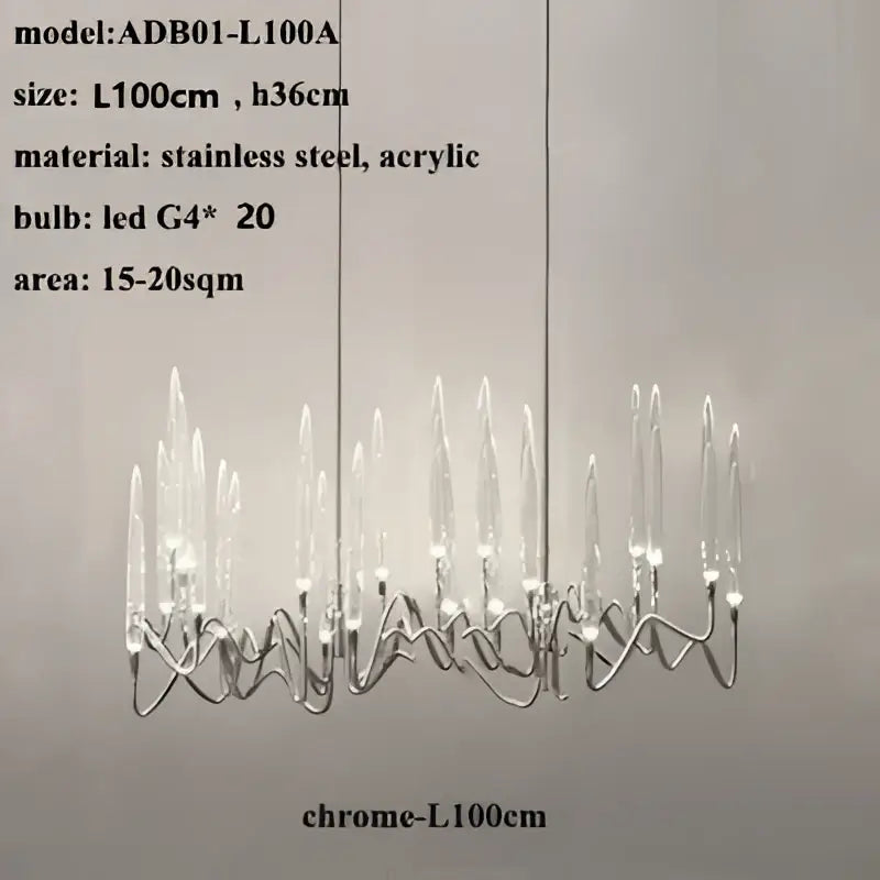 Decorbites crystal branch chandelier gold dining room led light