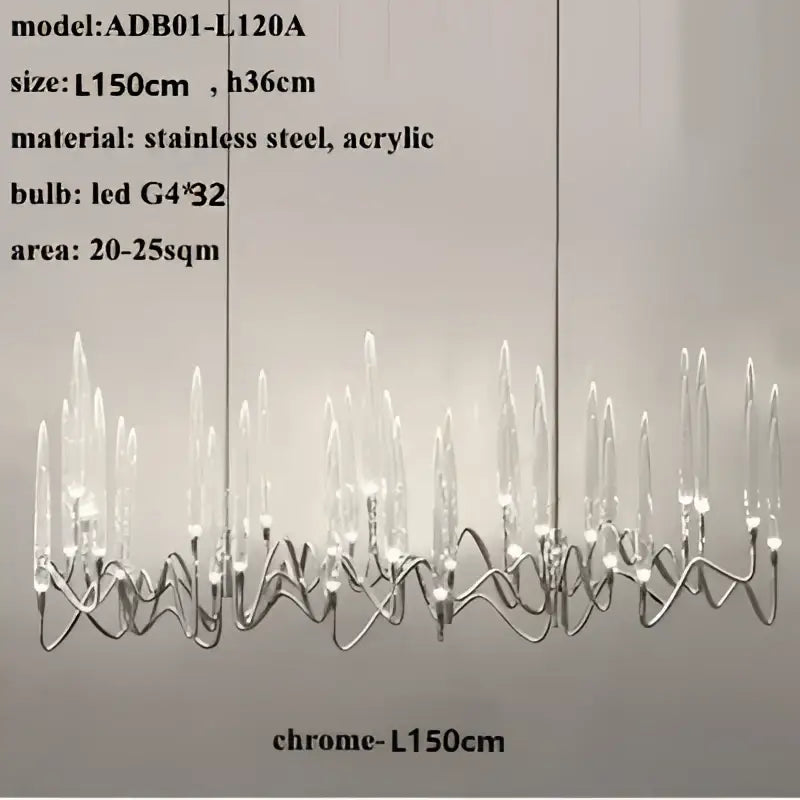 Decorbites crystal branch chandelier gold dining room led light