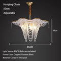 Decorbites crystal butterfly gold tassel chandelier living room light