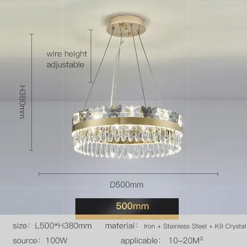 Decorbites crystal butterfly living room luxury gold chandelier