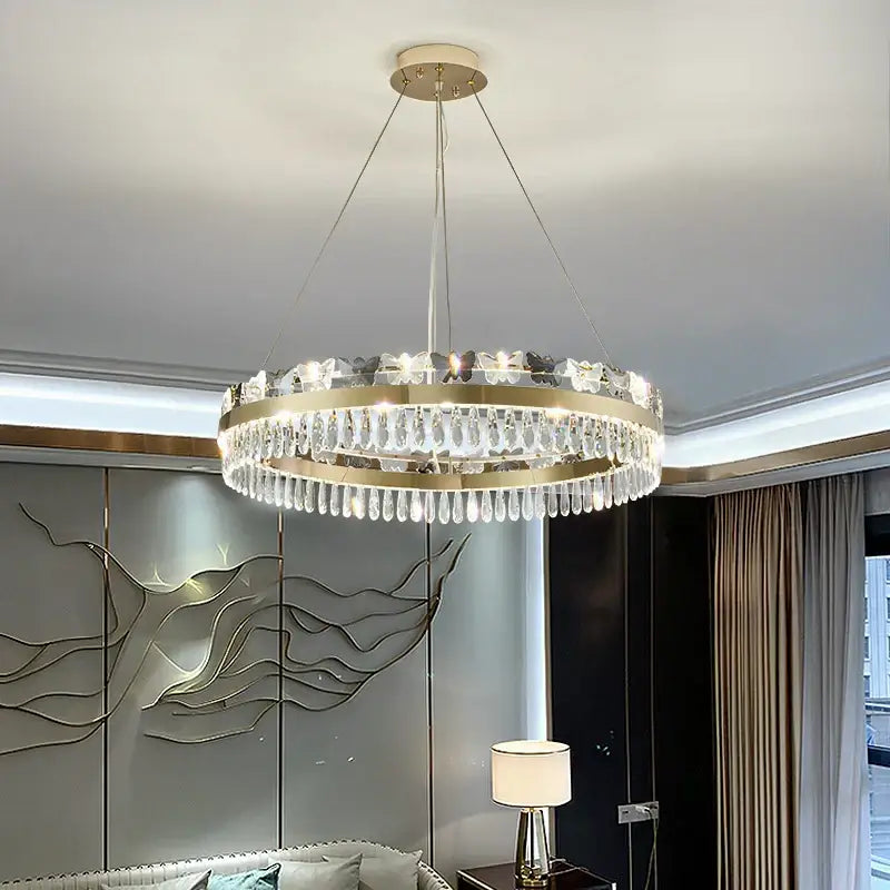 Decorbites crystal butterfly living room luxury gold chandelier