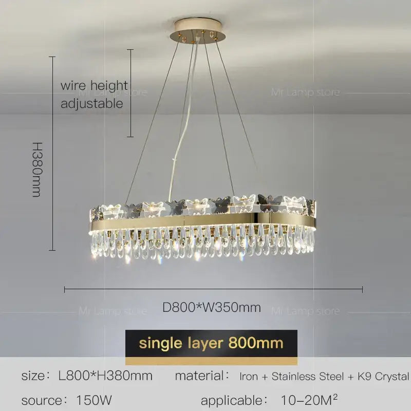 Decorbites crystal butterfly living room luxury gold chandelier