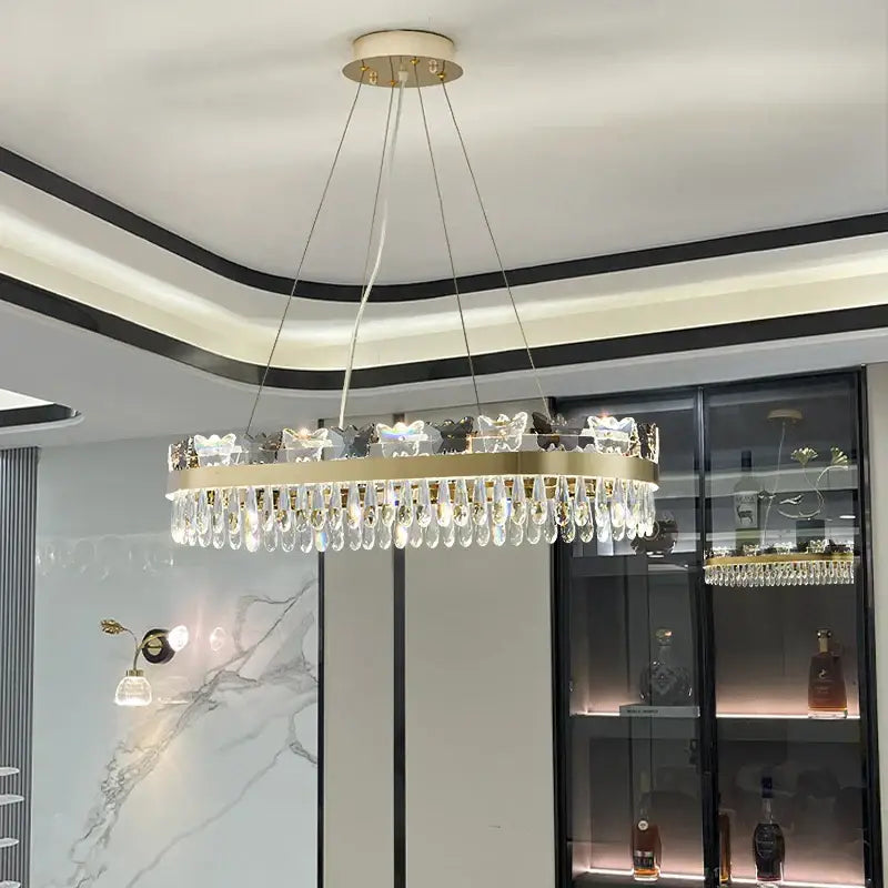 Decorbites crystal butterfly living room luxury gold chandelier