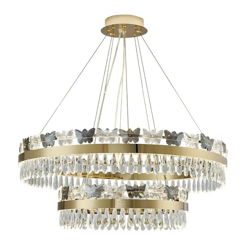 Decorbites crystal butterfly living room luxury gold chandelier