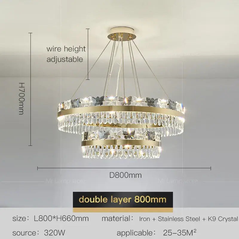 Decorbites crystal butterfly living room luxury gold chandelier
