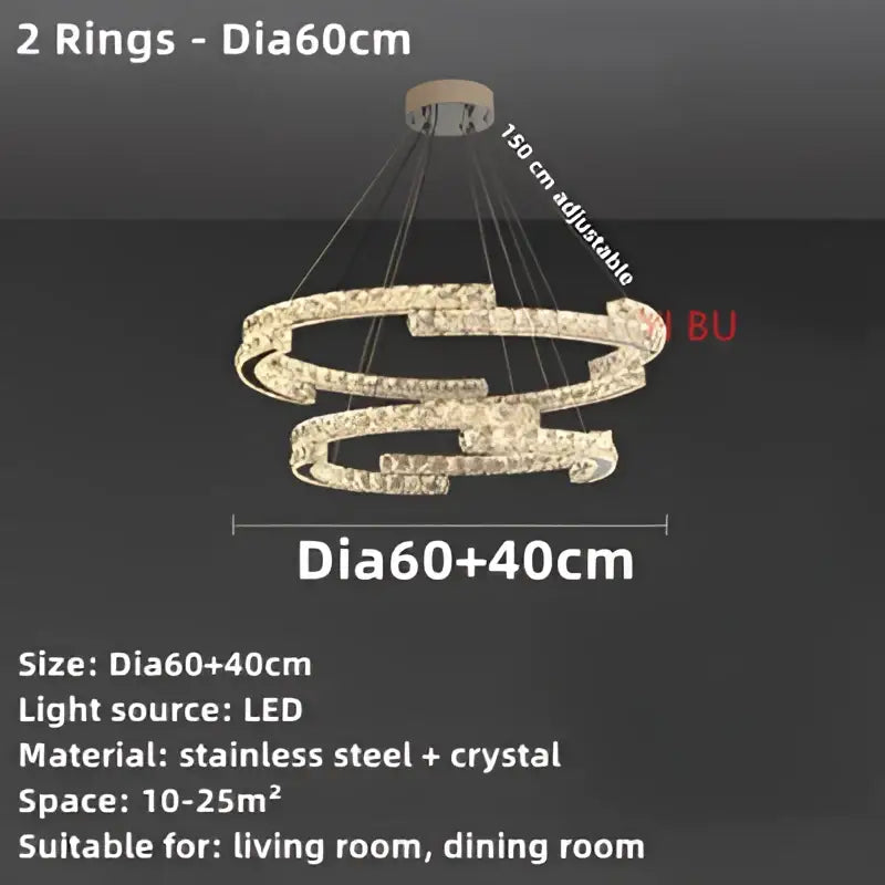 Modern decorbites crystal ceiling chandelier living room led light