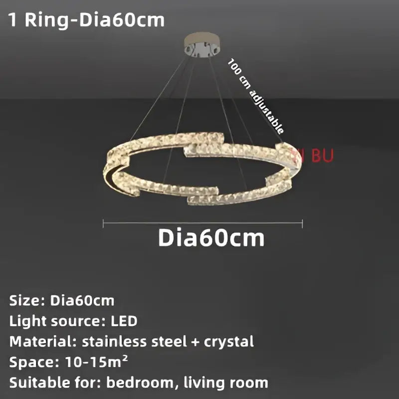 Modern decorbites crystal ceiling chandelier living room led light