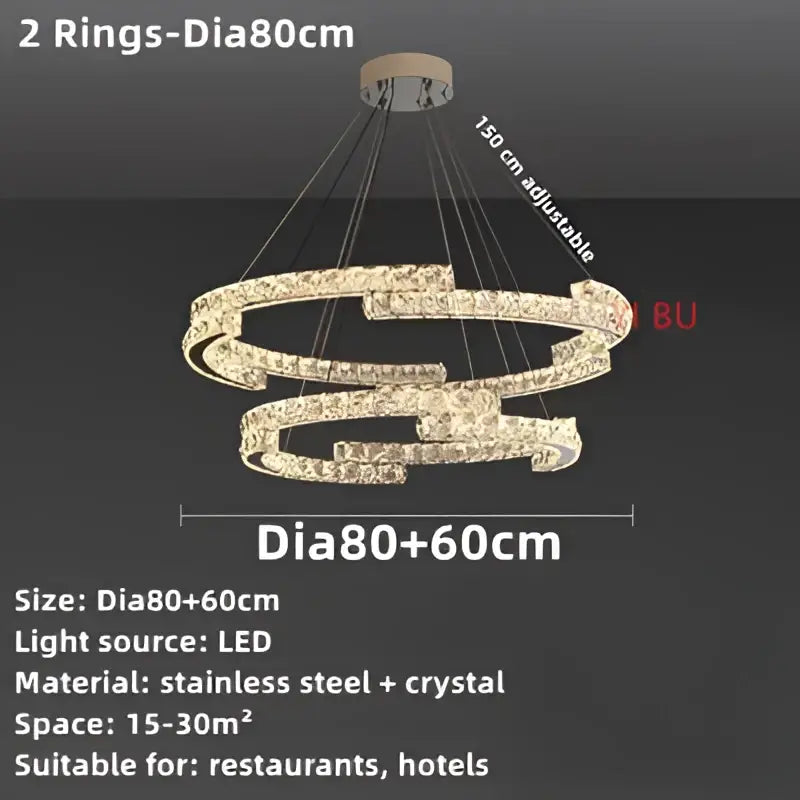 Modern decorbites crystal ceiling chandelier living room led light