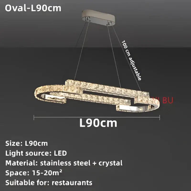 Modern decorbites crystal ceiling chandelier living room led light