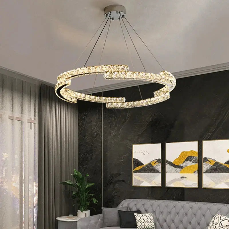 Modern decorbites crystal ceiling chandelier living room led light