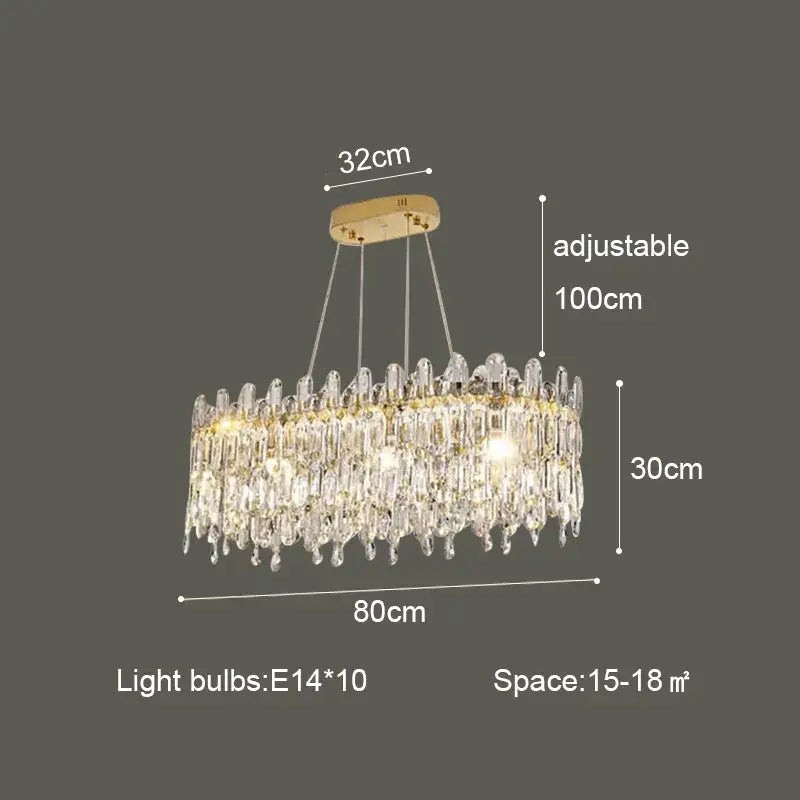 Postmodern gold decorbites crystal ceiling chandelier living room