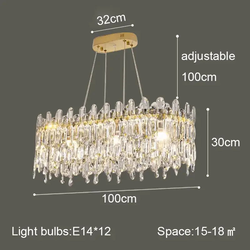 Postmodern gold decorbites crystal ceiling chandelier living room