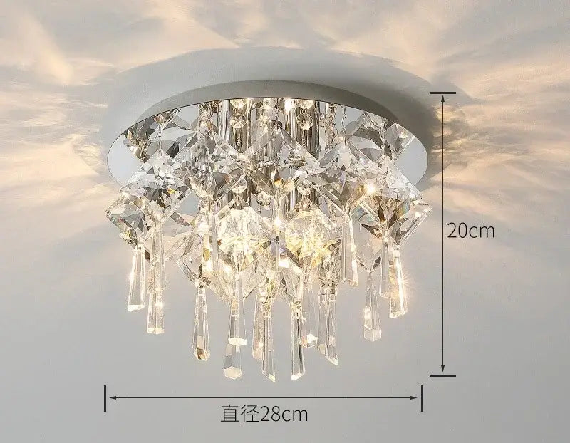 Luxury modern black crystal ceiling lamp for living room indoor light