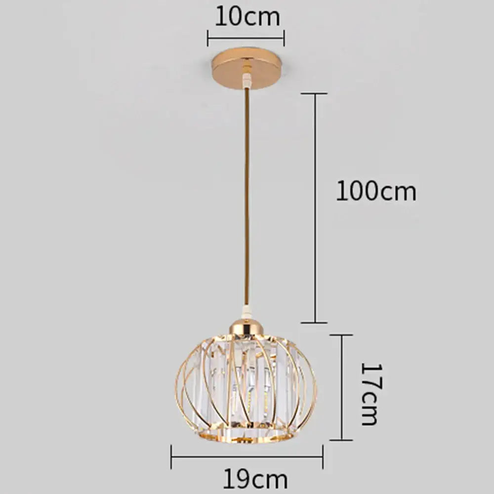 Modern gold crystal ceiling lamp for hallway and aisle decor