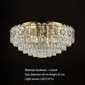 Modern golden crystal ceiling lamp for living room