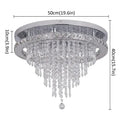 Modern chrome crystal ceiling lamp smart led – living room chandelier