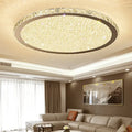 Modern crystal ceiling light for bedroom with frosted glass center