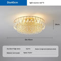 Luxury gold round crystal ceiling lights for bedroom