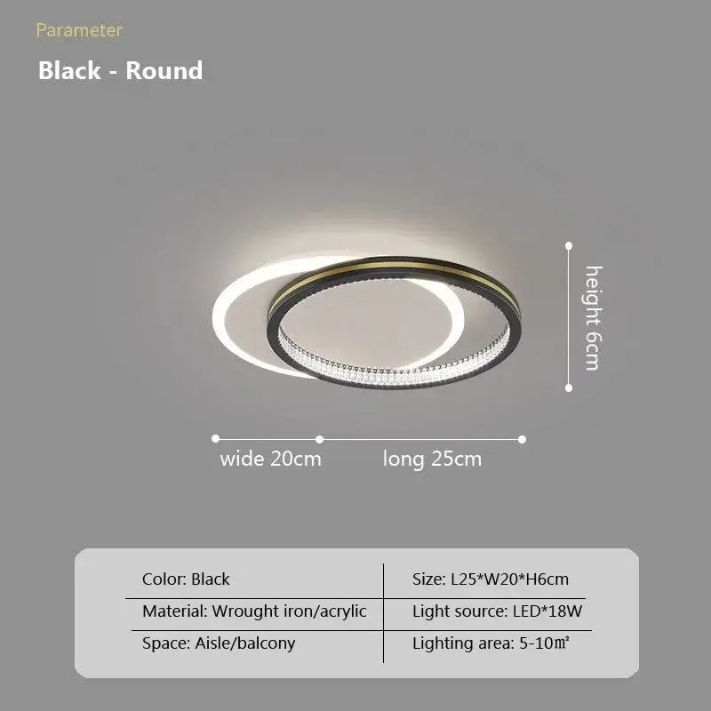 Modern gold crystal ceiling light for bedroom and living room