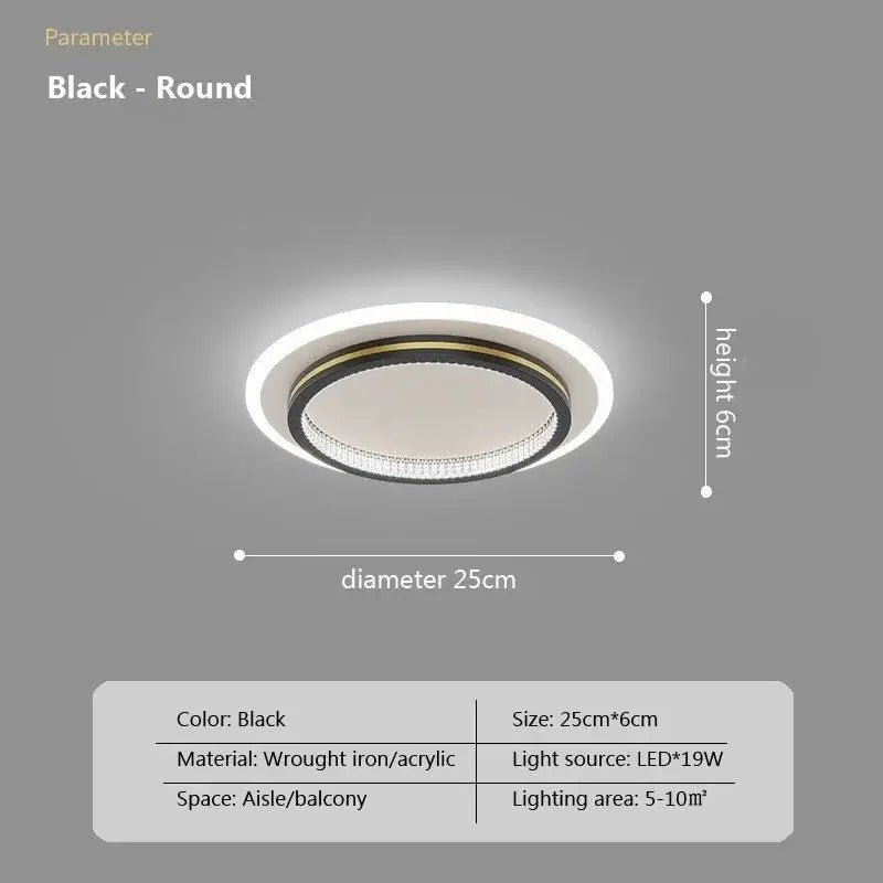Modern gold crystal ceiling light for bedroom and living room