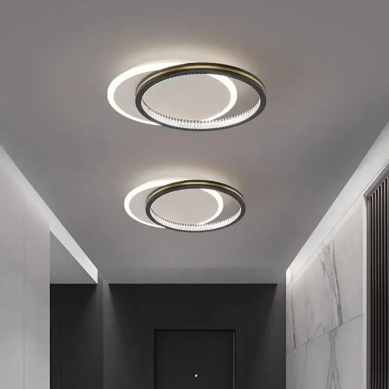 Modern gold crystal ceiling light for bedroom and living room