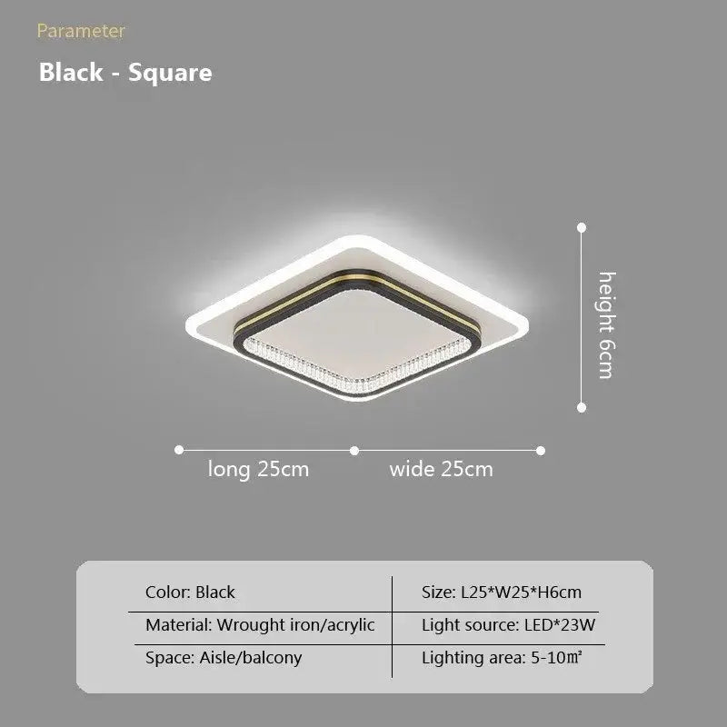 Modern gold crystal ceiling light for bedroom and living room
