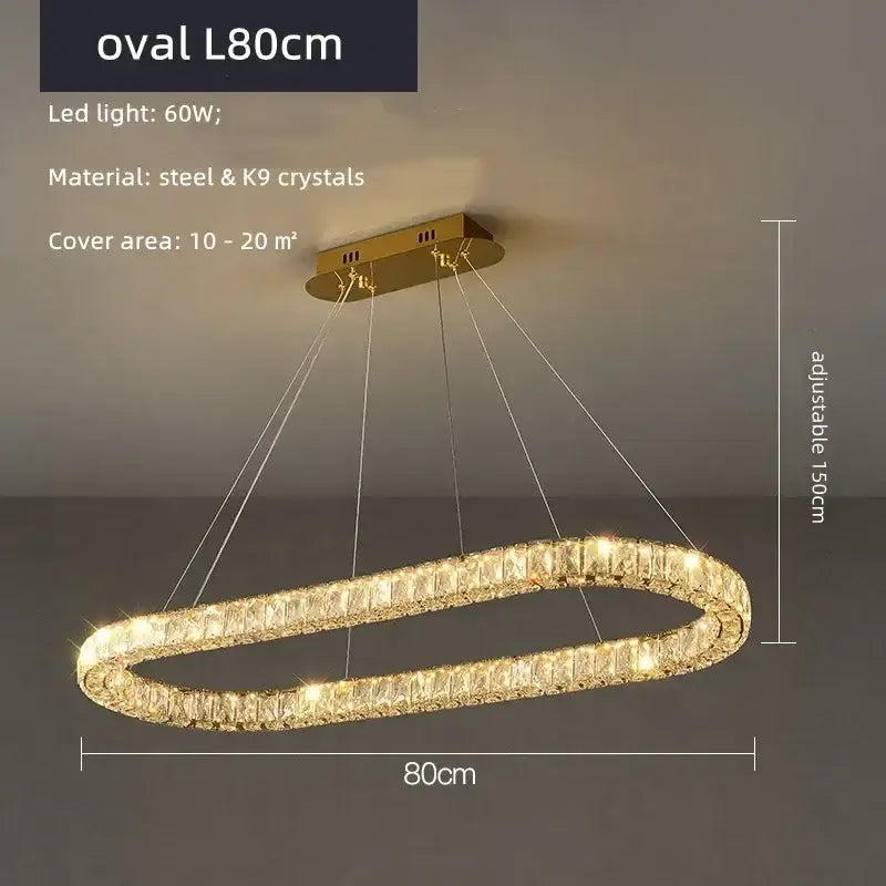Modern golden spiral decorbites crystal ceiling lights living room