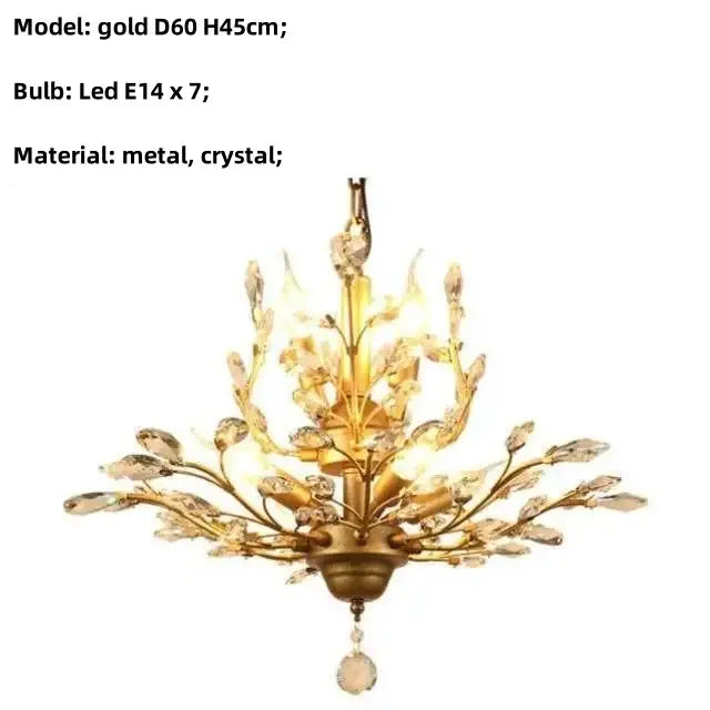 Rustic black crystal chain pendant chandelier for dining room