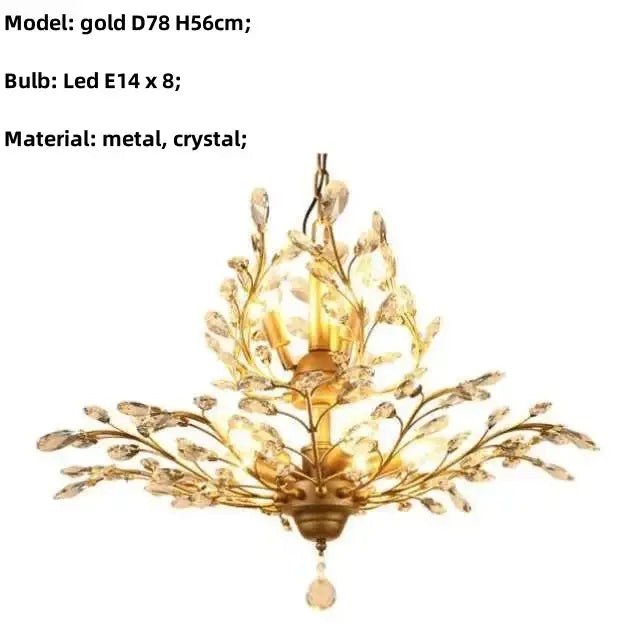 Rustic black crystal chain pendant chandelier for dining room