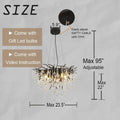 Decorbites crystal chandelier black & gold ceiling lamp dining room