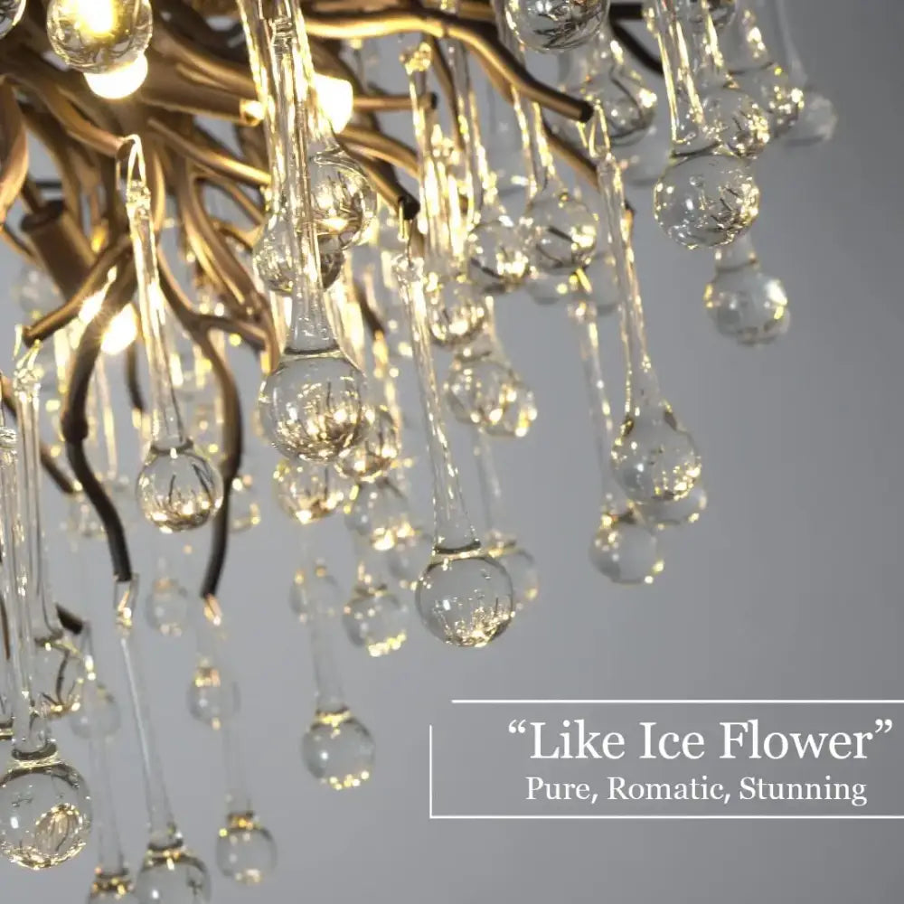 Decorbites crystal chandelier black & gold ceiling lamp dining room