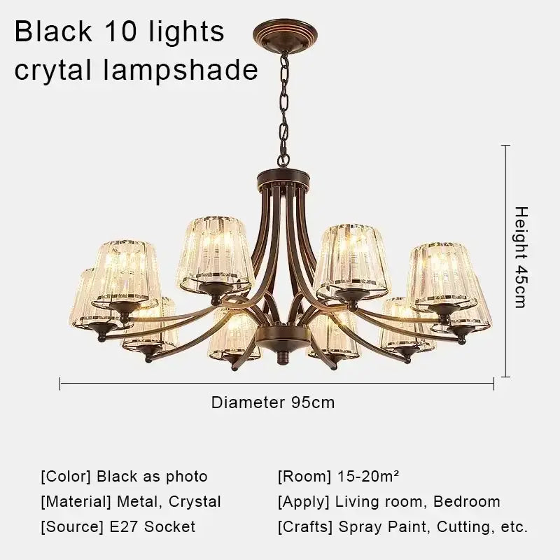 Modern gold decorbites crystal chandelier for living room dining space
