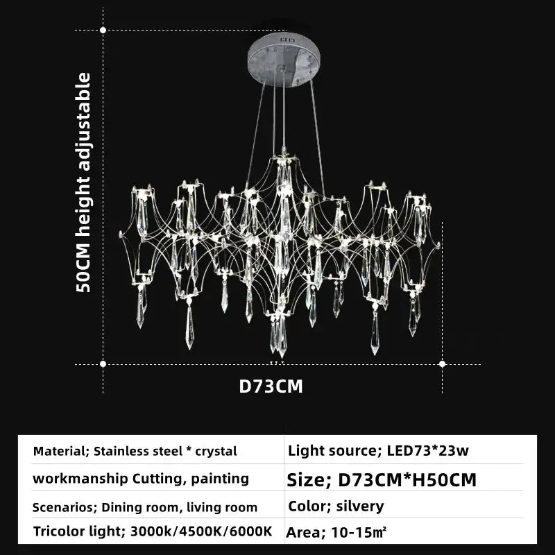Gold decorbites crystal chandelier pendant light for dining room