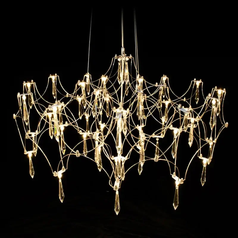Gold decorbites crystal chandelier pendant light for dining room